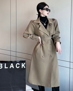 British style temperament coat long overcoat for women