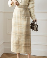 Woolen high waist long skirt long autumn and winter skirt