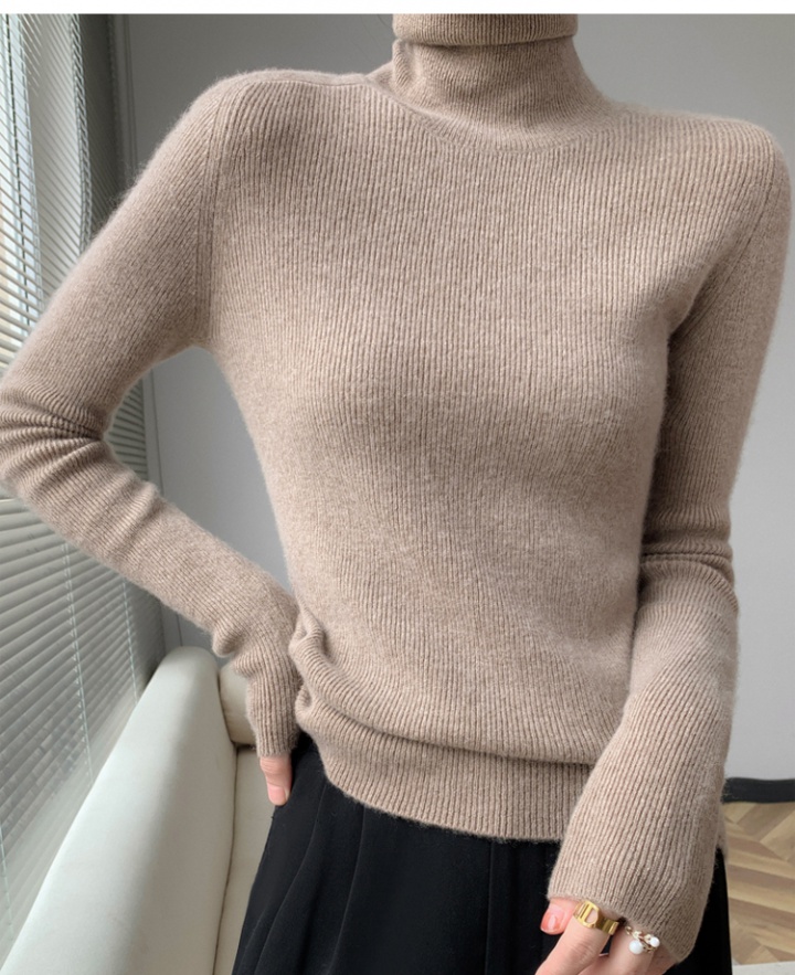 Slim sweater high collar bottoming shirt for women