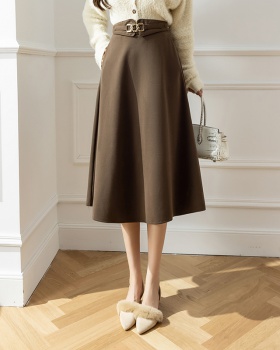 Winter long long skirt big skirt high waist skirt for women