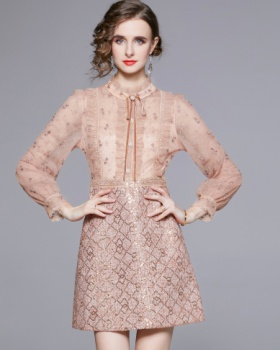Ladies temperament fashion and elegant autumn dress