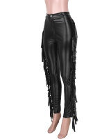 Elasticity European style leather pants for women