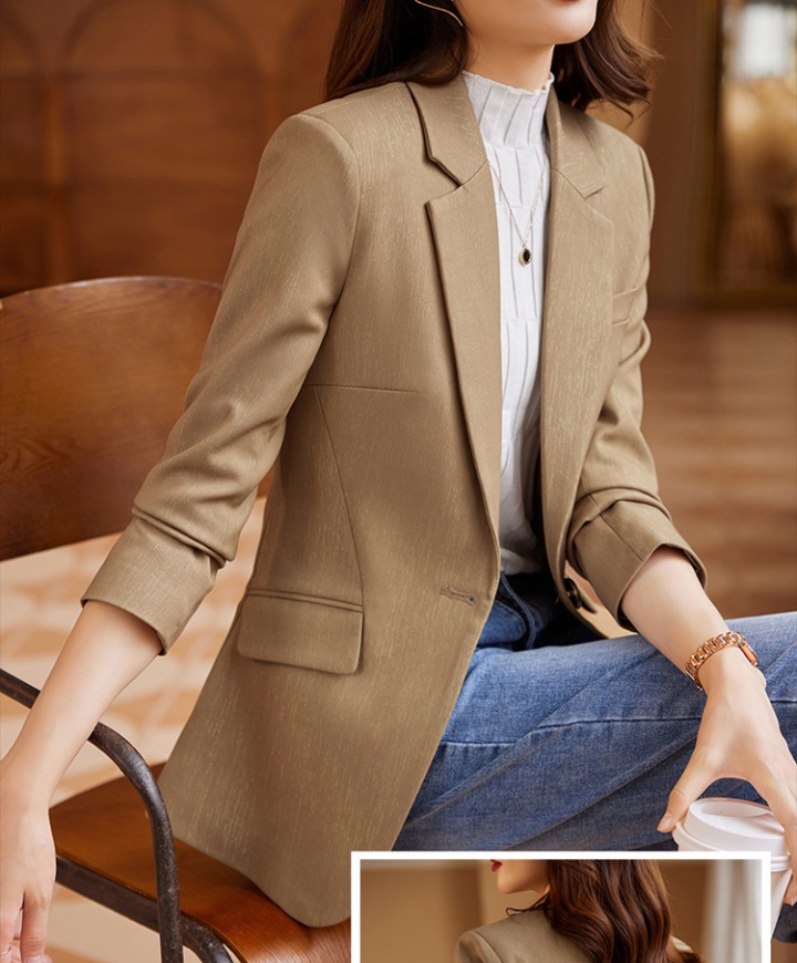 Back split business suit all-match coat for women