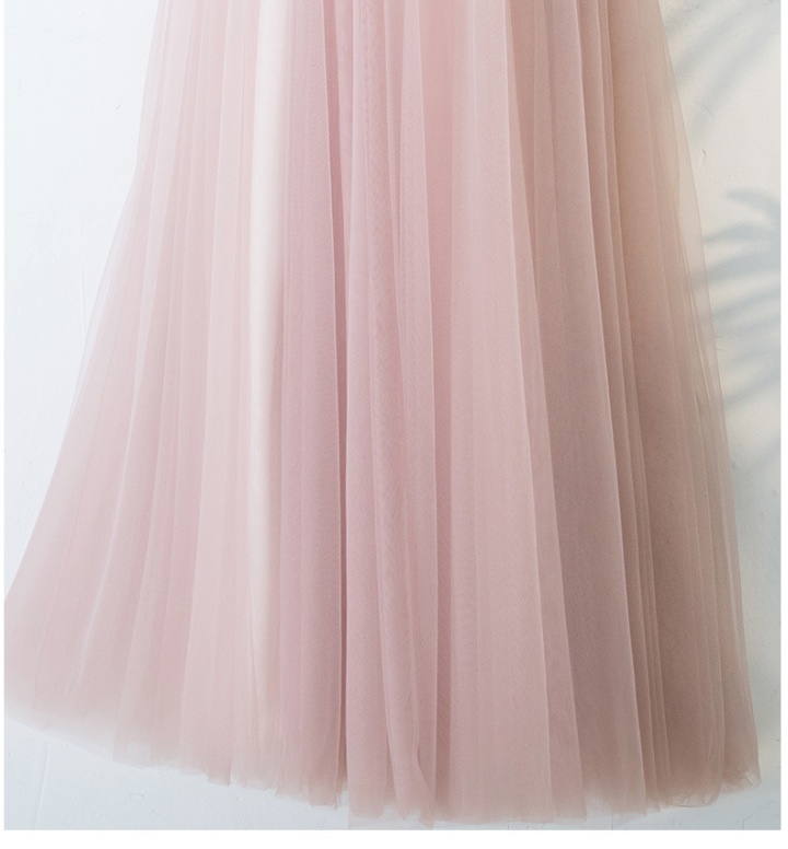 Pink evening dress bridesmaid dress for women