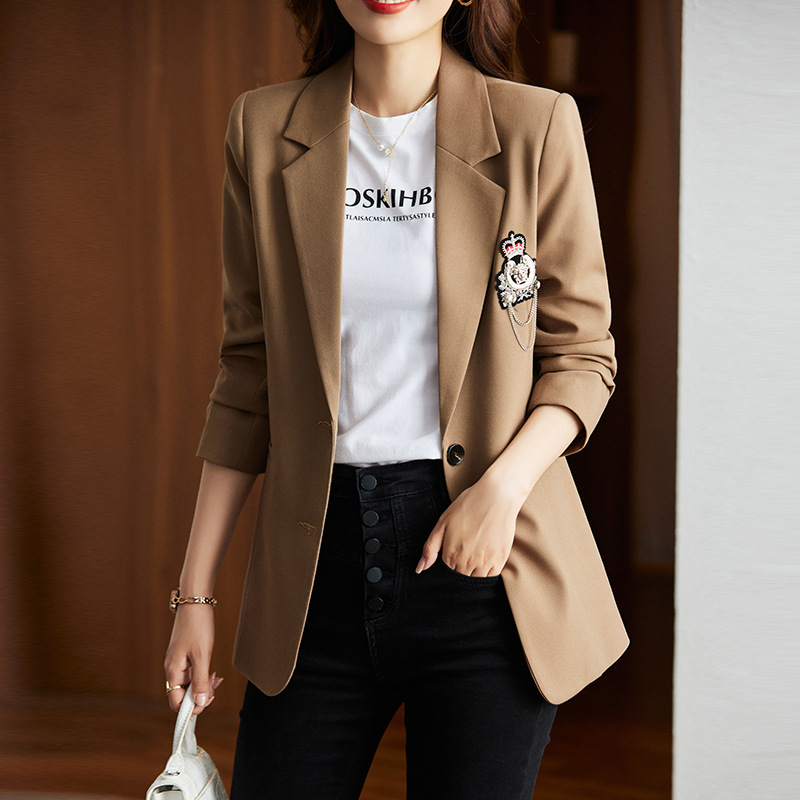 All-match autumn business suit drape coat for women