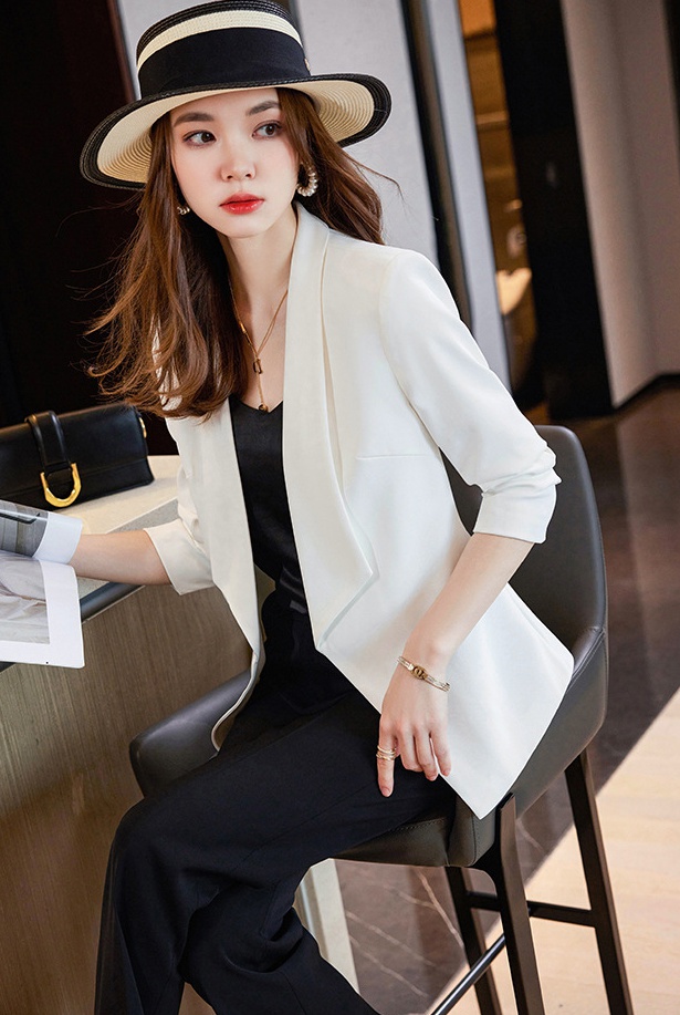 Temperament business suit long sleeve coat for women