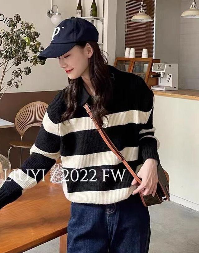 Zip knitted coat autumn and winter sweater