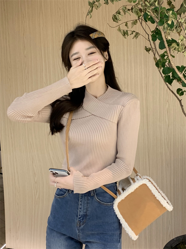 Spring and autumn tops bottoming shirt