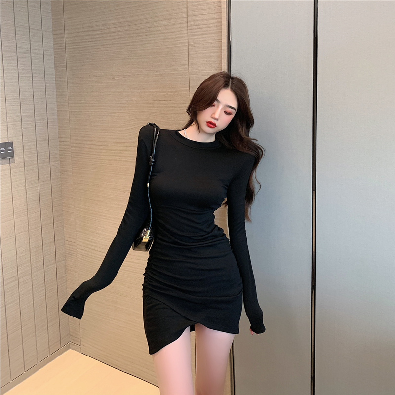Bottoming cross sexy autumn and winter dress