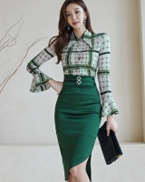 Korean style profession commuting fashion mixed colors dress