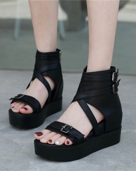 Thick crust high-heeled slipsole summer sandals for women