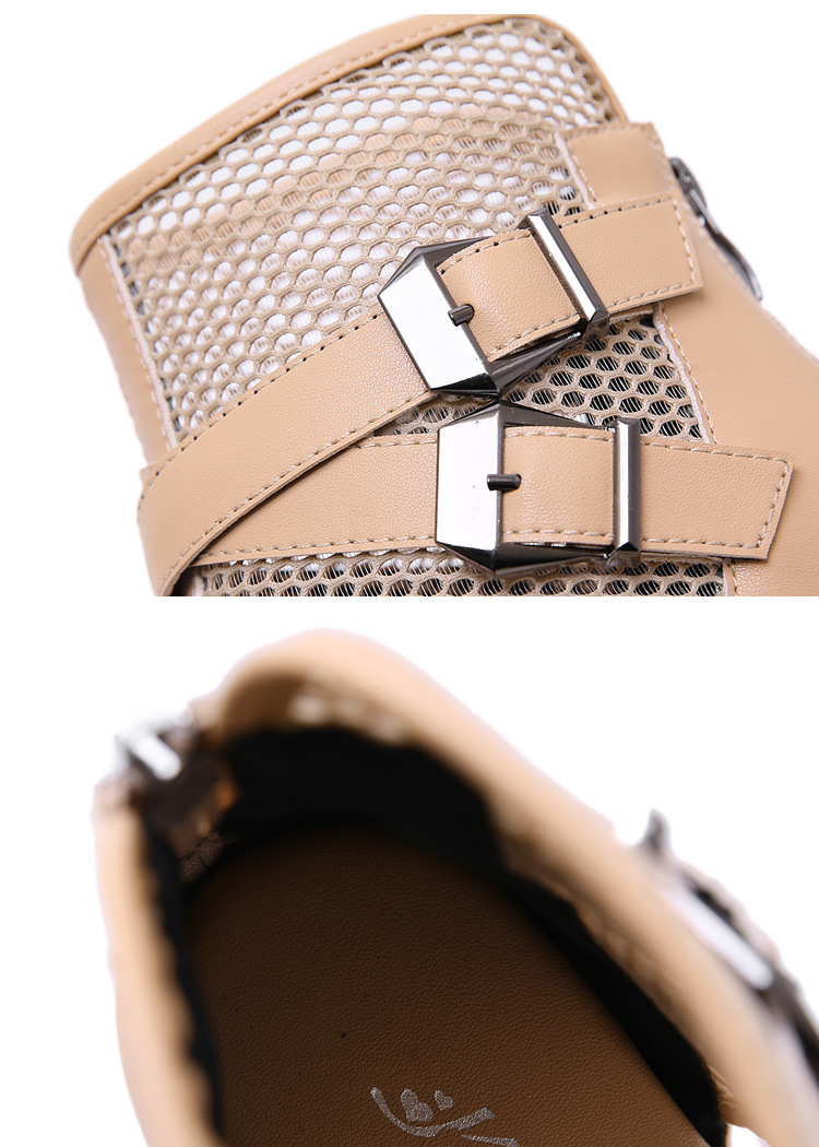 Belt buckle slipsole Casual within increased sandals