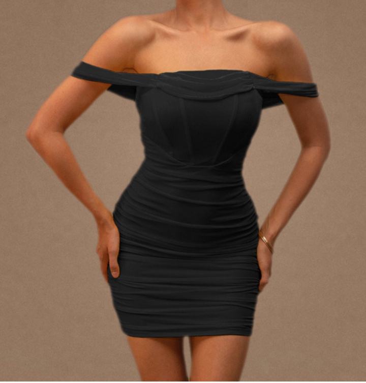Wrapped chest pinched waist dress for women