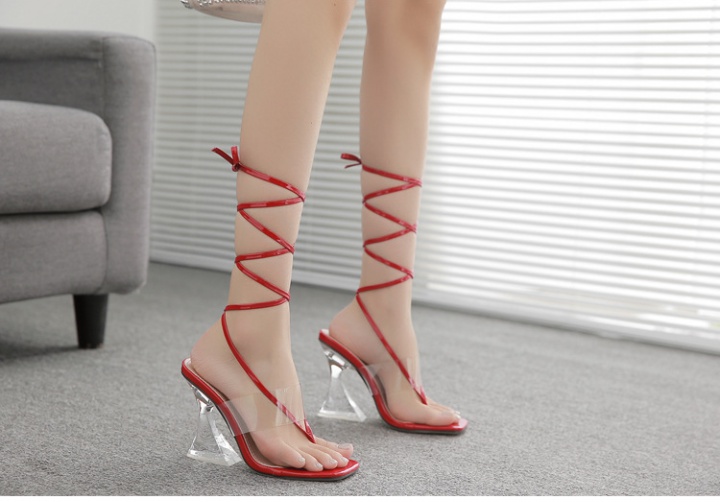 Transparent sandals high-heeled high-heeled shoes