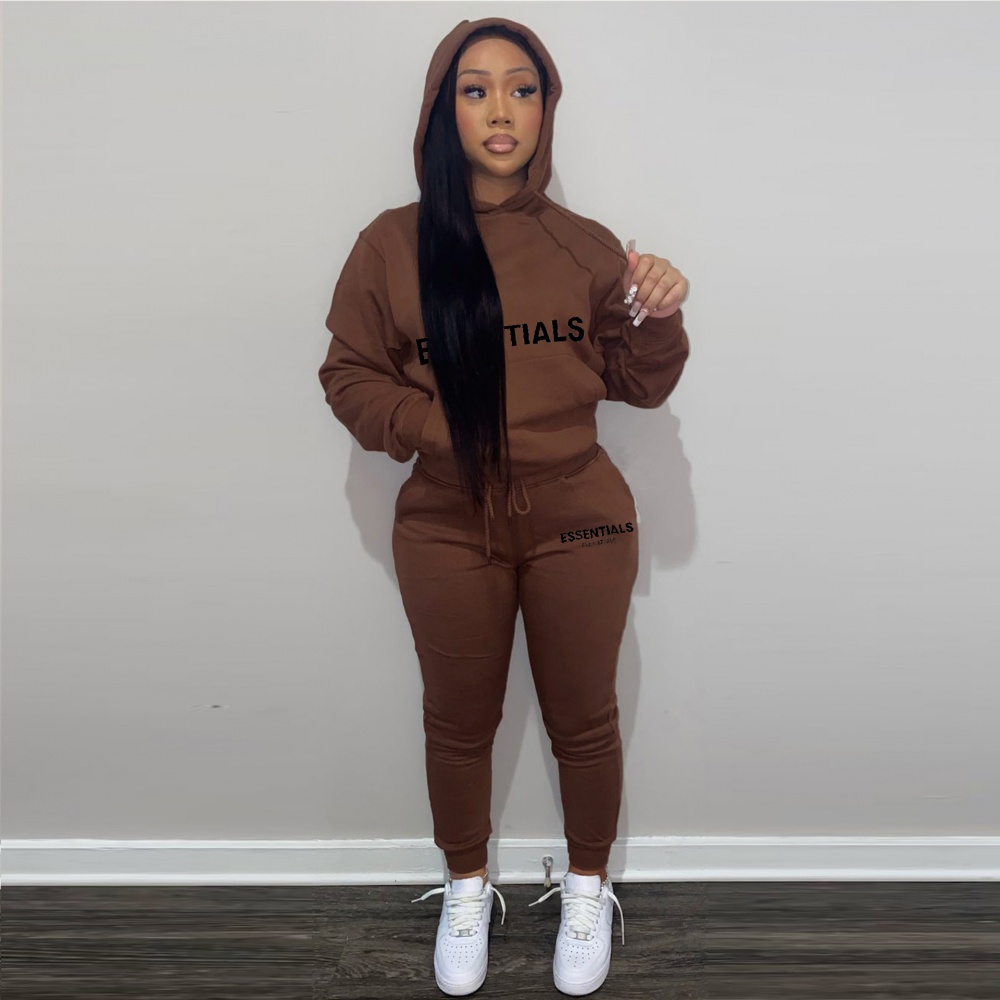 European style fashion hooded hoodie a set for women