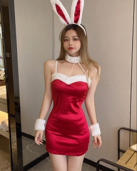 Christmas with rabbit dress red sexy wristband a set
