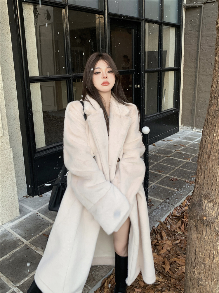 Long loose cotton coat temperament coat