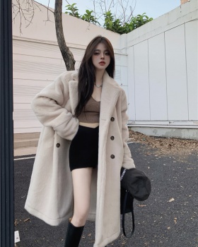 Long loose cotton coat temperament coat