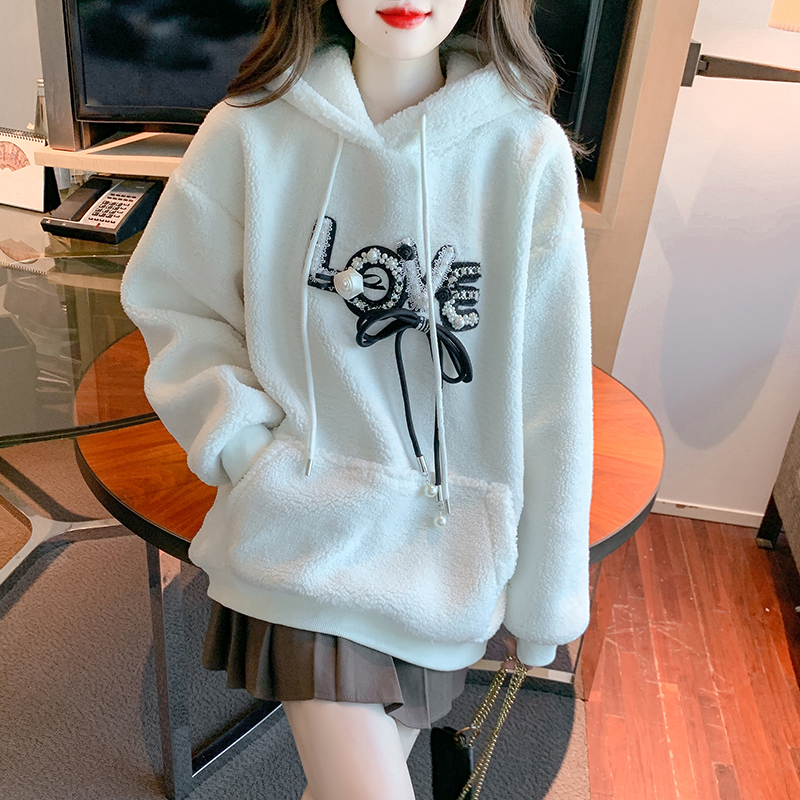 Thick all-match Korean style coat fleece winter hoodie