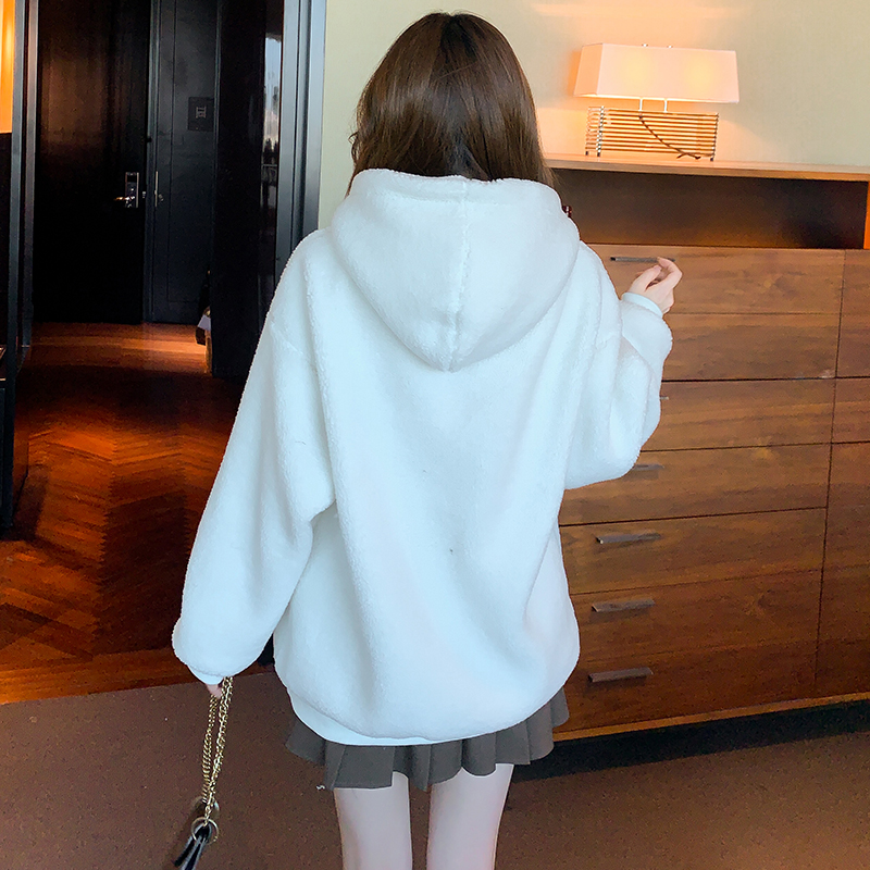 Thick all-match Korean style coat fleece winter hoodie