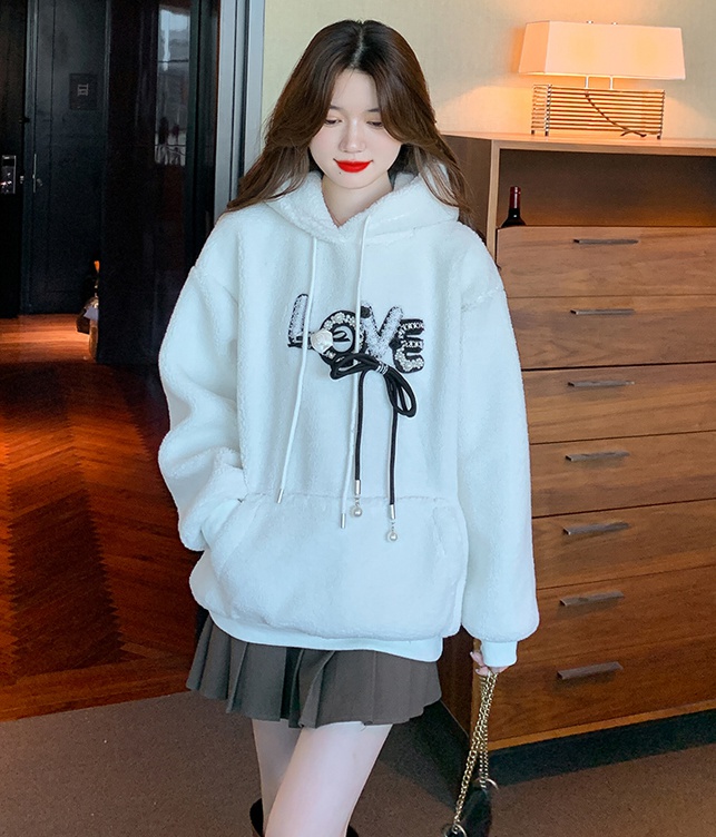 Thick all-match Korean style coat fleece winter hoodie