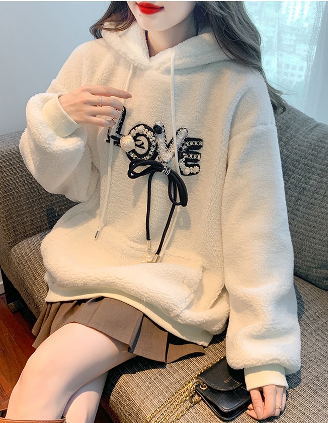 Thick all-match Korean style coat fleece winter hoodie