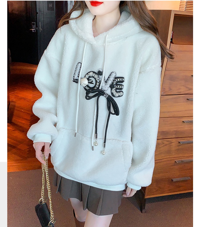 Thick all-match Korean style coat fleece winter hoodie