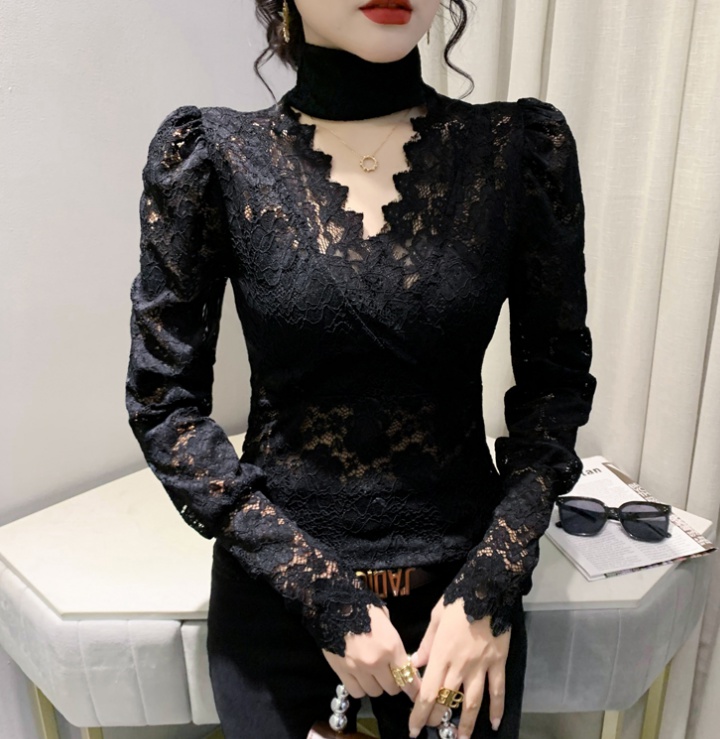 Sexy lace tops inside the ride small shirt for women