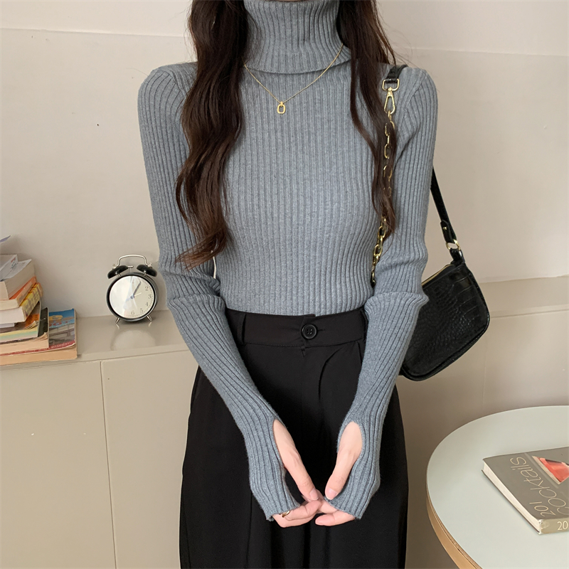 Bottoming thick sweater long sleeve knitted bottoming shirt