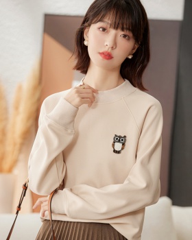 Loose all-match tender tops autumn and winter owl hoodie