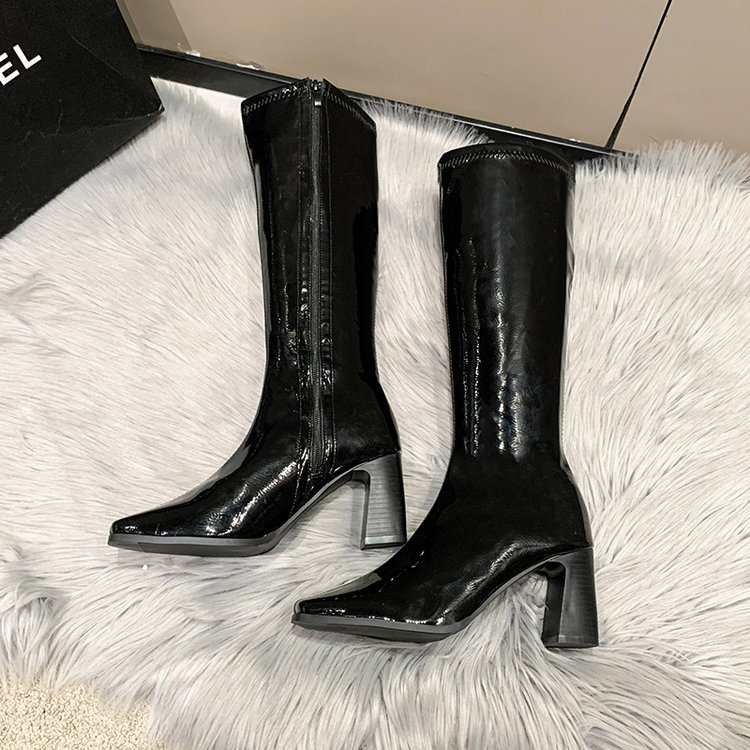Square head thigh boots women's boots for women