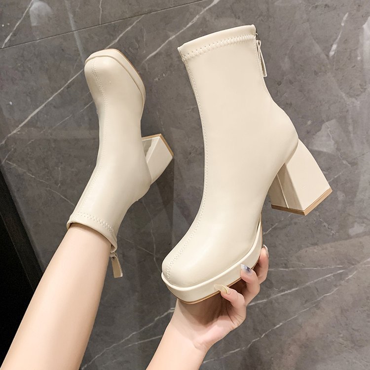 High-heeled boots short boots for women
