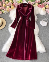 Fashion business suit velvet windbreaker for women