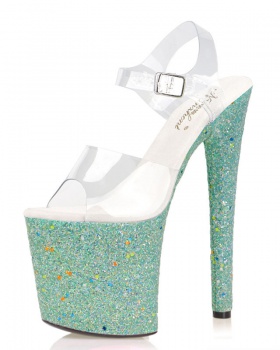 Sequins high-heeled nightclub sexy transparent sandals