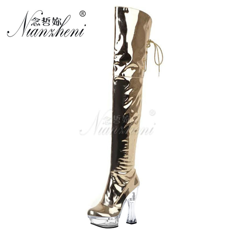 Sexy sexy thigh boots nightclub pole dancing shoes for women