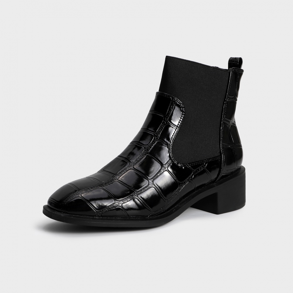 Patent leather boots martin boots for women