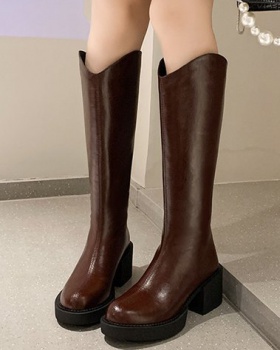 Winter women's boots British style thigh boots for women