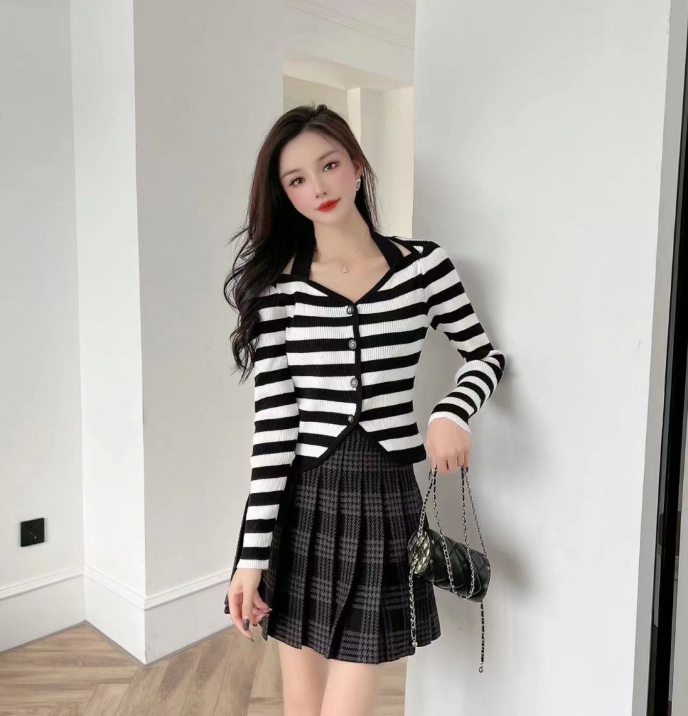 Autumn personality slim temperament dress 2pcs set