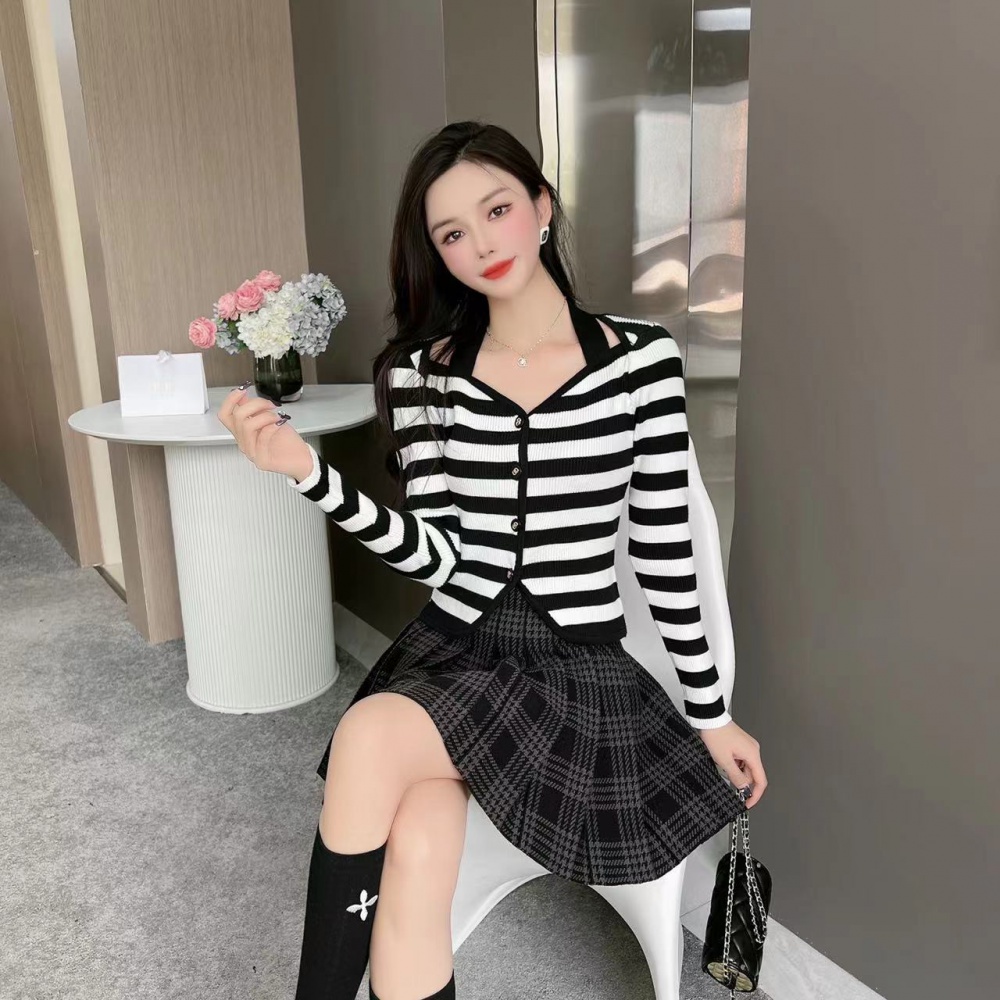 Autumn personality slim temperament dress 2pcs set