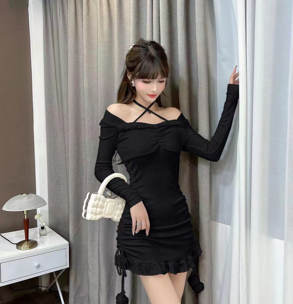 Slim autumn personality sexy dress