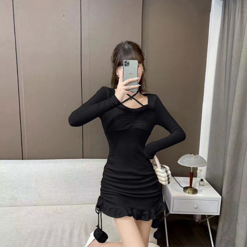 Slim autumn personality sexy dress