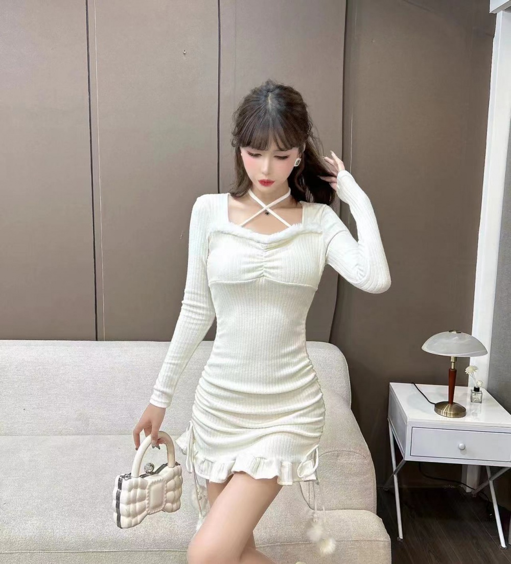 Slim autumn personality sexy dress