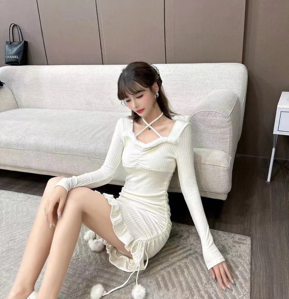 Slim autumn personality sexy dress