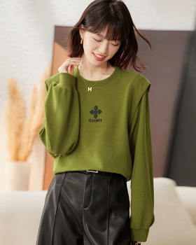 Slim Pseudo-two tops loose Casual hoodie for women
