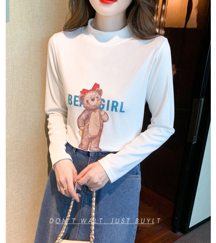 Autumn and winter thick tops plus velvet bottoming shirt