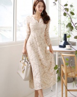 Korean style long dress temperament formal dress for women