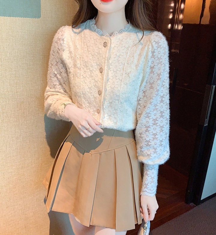 Western style bottoming shirt winter small shirt for women