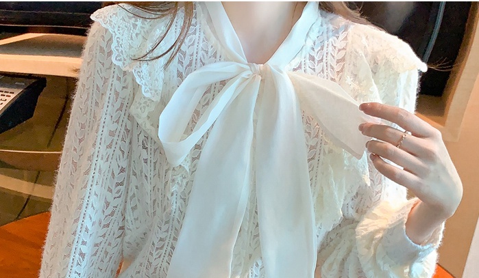 Winter bow shirts frenum long sleeve bottoming shirt