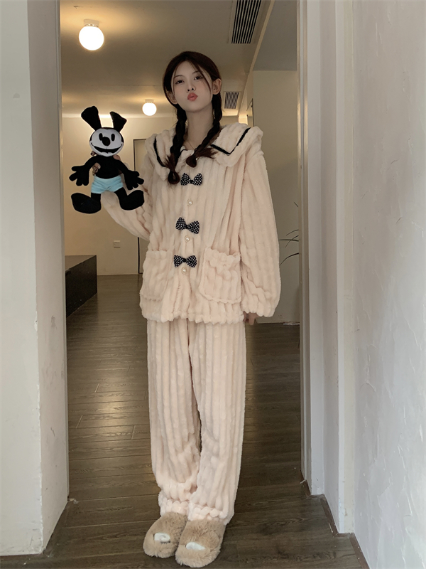 Elmo thick homewear Korean style long sleeve pajamas a set