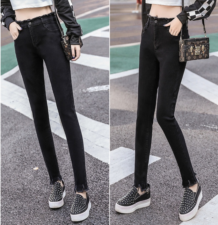 Large yard long pants elasticity jeans for women